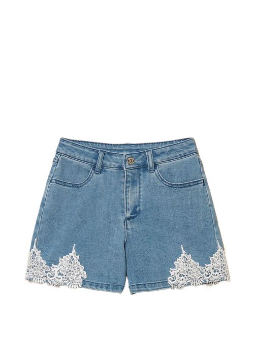 Shorts bambina Twinset denim blu TWINSET Kids | 261GJ208103451